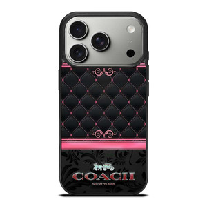 COACH NEW YORK PINK BLACK iPhone 17 Pro Case Cover