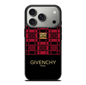 GIVENCHY PARIS LOGO RED GOLD iPhone 17 Pro Case Cover