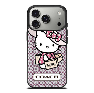 HELLO KITTY X COACH NEW YORK LOGO iPhone 17 Pro Case Cover