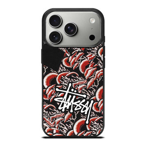 STUSSY CORAL PATTERN iPhone 17 Pro Case Cover