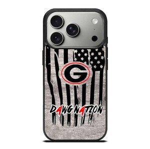 UNIVERSITY OF GEORGIA BULLDOGSWOODEN LOGO iPhone 17 Pro Case Cover