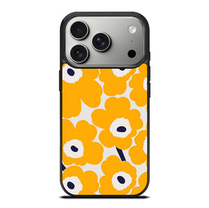 YELLOW RETRO FLORAL PATTERN iPhone 17 Pro Case Cover