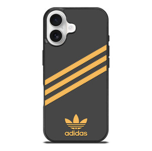 ADIDAS ORIGINALS STRIPES BLACK ORANGE iPhone 17 Case Cover