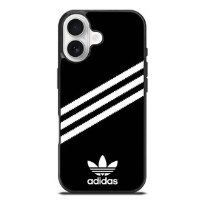 ADIDAS ORIGINALS STRIPES BLACK WHITE iPhone 17 Case Cover