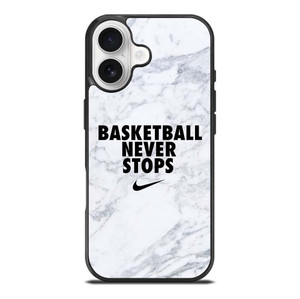 BASKETBALL NEVER STOPS MARBLE iPhone 17 Case Cover