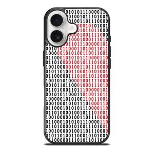 BINARY CODE HALF HEART PATTERN iPhone 17 Case Cover