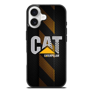 CATERPILLAR TRACTOR LOGO YELLOW METAL TRIPE iPhone 17 Case Cover