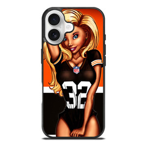 CLEVELAND BROWNS NFL CARTOON GIRL iPhone 17 Case Cover