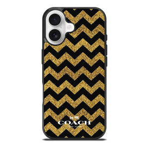 COACH NEW YORK GOLD ZIG ZAG iPhone 17 Case Cover