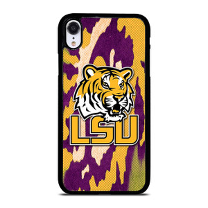 LSU TIGERS FOOTBALL HALFTONE iPhone XR Case Cover LSU TIGERS FOOTBALL HALFTONE iPhone XR Case Cover