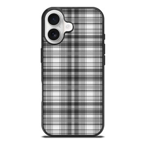 GREY CHECK FABRIC TEXTURES iPhone 17 Case Cover