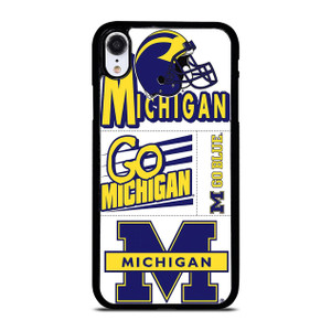 MICHIGAN WOLVERINES STICKER COLLAGE iPhone XR Case Cover