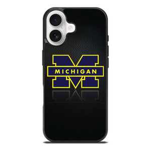 MICHIGAN WOLVERINES METAL LOGO iPhone 17 Case Cover