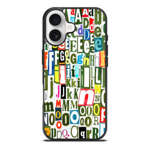 RETRO ALPHABET GREEN COLLAGE iPhone 17 Case Cover
