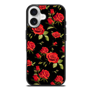SEAMLESS RED ROSE PATTERN iPhone 17 Case Cover