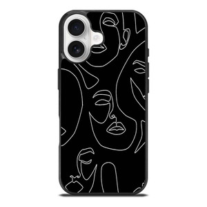 WOMAN FACE SKETCH PATTERN iPhone 17 Case Cover