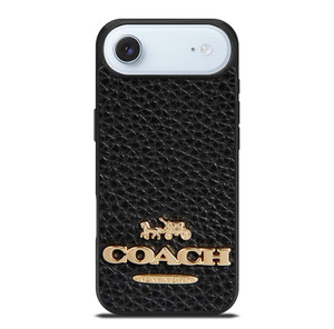COACH NEW YORK BLACK LEATHER 2 iPhone Air Case Cover