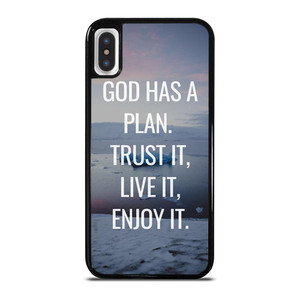 GOD HAS A PLAN QUOTE iPhone X / XS Case Cover GOD HAS A PLAN QUOTE iPhone X / XS Case Cover