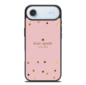 KATE SPADE NEW YORK LOGO PINK GOLDEN POLKADOTS iPhone Air Case Cover