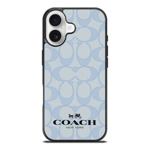 COACH NEW YORK BLUE LOGO PATTERN iPhone 17 Case Cover