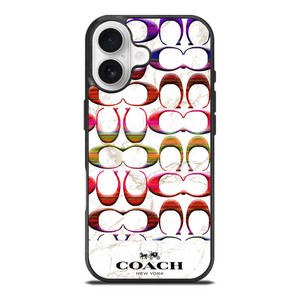 COACH NEW YORK COLORFULL PATTERN MARBLE iPhone 17 Case Cover