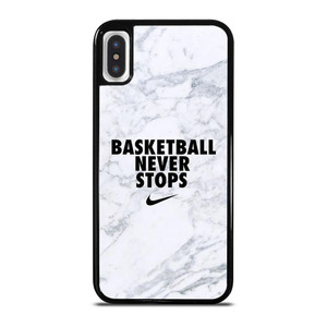 BASKETBALL NEVER STOPS MARBLE iPhone X / XS Case Cover