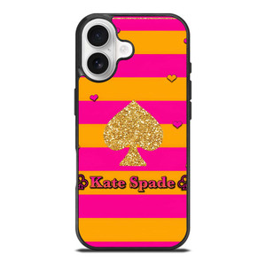 KATE SPADE NEW YORK YELLOW PINK STRIPES ICON iPhone 17 Case Cover