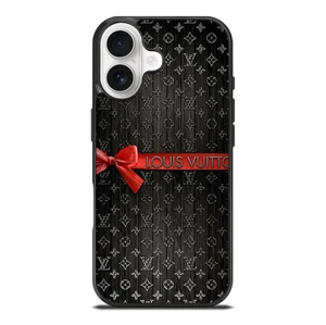 LOUIS VUITTON LV LOGO PATTERN RED RIBBON iPhone 17 Case Cover
