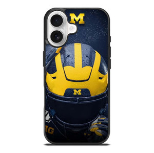 MICHIGAN WOLVERINES LOGO FOOTBALL HELMET iPhone 17 Case Cover