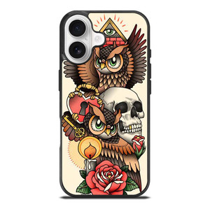 OWL STEAMPUNK ILLUMINATI TATTOO iPhone 17 Case Cover