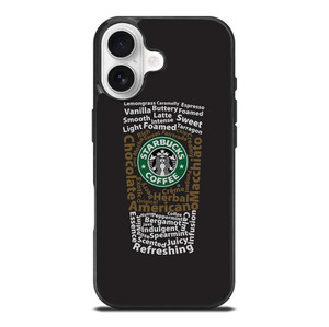 STARBUCKS COFFEE ART TYPOGRAPHY iPhone 17 Case Cover