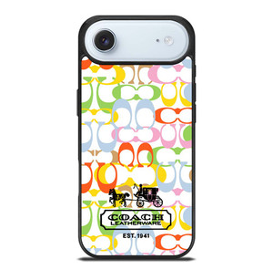 COACH LEATHERWARE NEW YORK EST 1941 COLORFUL iPhone Air Case Cover