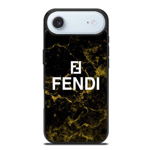 FENDI FASHION ROMA LOGO BLACK MARBLE iPhone Air Case Cover