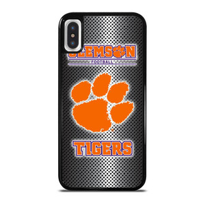 CLEMSON TIGERS METAL LOGO : iPhone X / XS Case Cover