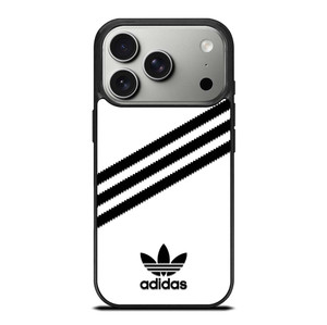 ADIDAS ORIGINALS STRIPES WHITE BLACK iPhone 17 Pro Case Cover