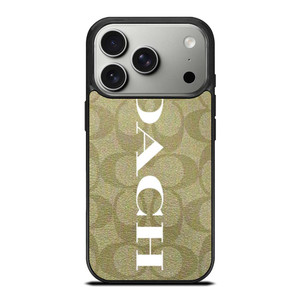 COACH NEW YORK GREEN LOGO PATTERN iPhone 17 Pro Case Cover