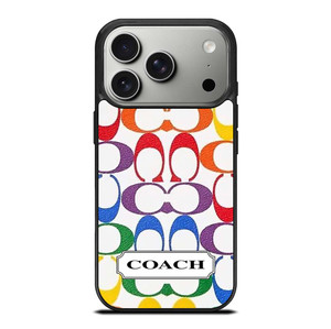 COACH NEW YORK LEATHERWARE LOGO COLORFUL iPhone 17 Pro Case Cover