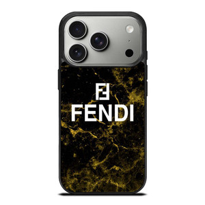 FENDI FASHION ROMA LOGO BLACK MARBLE iPhone 17 Pro Case Cover
