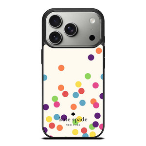 KATE SPADE NEW YORK LOGO COLORFUL POLKADOTS ICON iPhone 17 Pro Case Cover