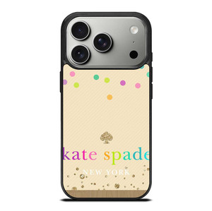 KATE SPADE NEW YORK LOGO COLORFUL POLKADOTS iPhone 17 Pro Case Cover