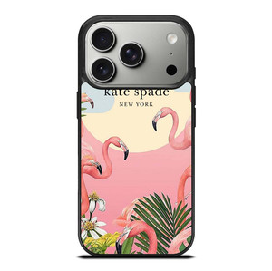 KATE SPADE NEW YORK LOGO FLORAL FLAMENGOS iPhone 17 Pro Case Cover