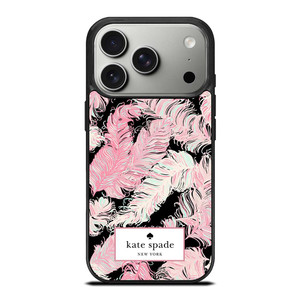 KATE SPADE NEW YORK LOGO PINK FEATHERS iPhone 17 Pro Case Cover