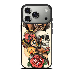 OWL STEAMPUNK ILLUMINATI TATTOO iPhone 17 Pro Case Cover