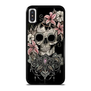 SUGAR SKULL FLOWER iPhone X / XS Case Cover SUGAR SKULL FLOWER iPhone X / XS Case Cover