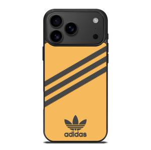 ADIDAS ORIGINALS STRIPES ORANGE BLACK iPhone 17 Pro Max Case Cover