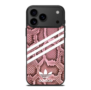 ADIDAS ORIGINALS STRIPES PINK SNAKE SKIN iPhone 17 Pro Max Case Cover