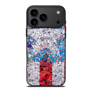 CAPTAIN AMERICA LOGO COLLAGE iPhone 17 Pro Max Case Cover
