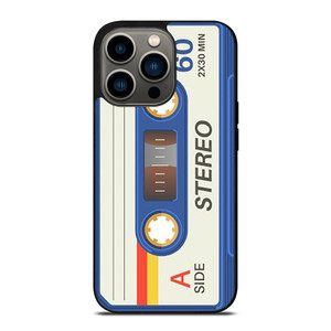 RETRO BLUE STEREO CASETTE TAPE iPhone 13 Pro Case Cover
