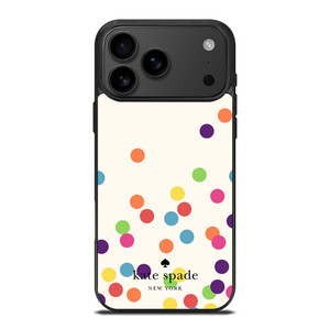 KATE SPADE NEW YORK LOGO COLORFUL POLKADOTS ICON iPhone 17 Pro Max Case Cover