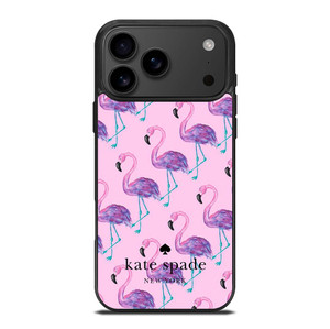 KATE SPADE NEW YORK LOGO FLAMENGOS PATTERN iPhone 17 Pro Max Case Cover